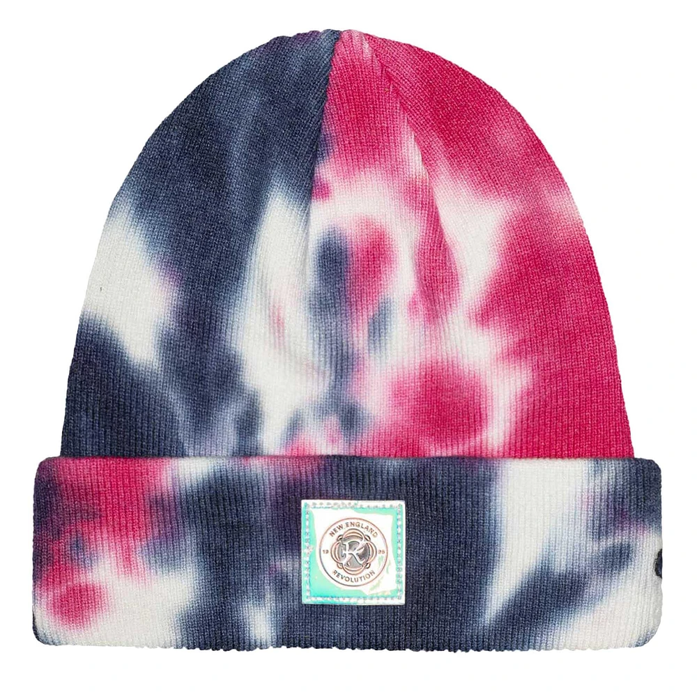 Bonnet en tricot à revers psychédélique tie-dye New England Revolution pour hommes