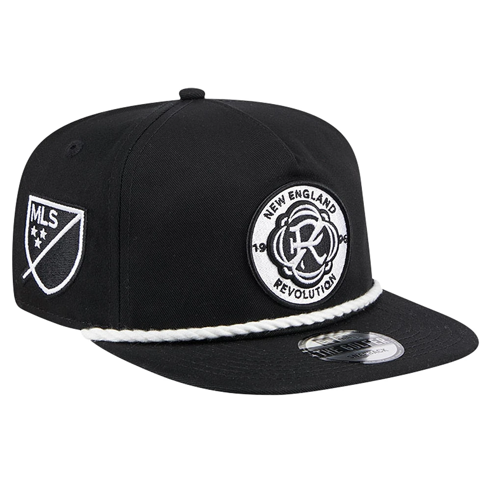 Casquette de golf snapback noire New England Revolution 2024 Kick Off Collection pour homme de New Era