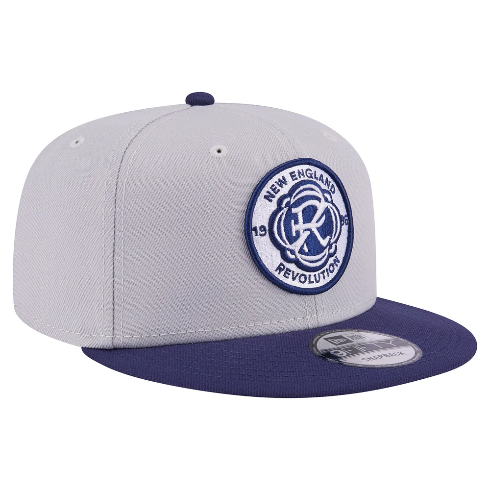 Men's New Era Gray New England Revolution Color Pack Two-Tone 9FIFTY Snapback Hat