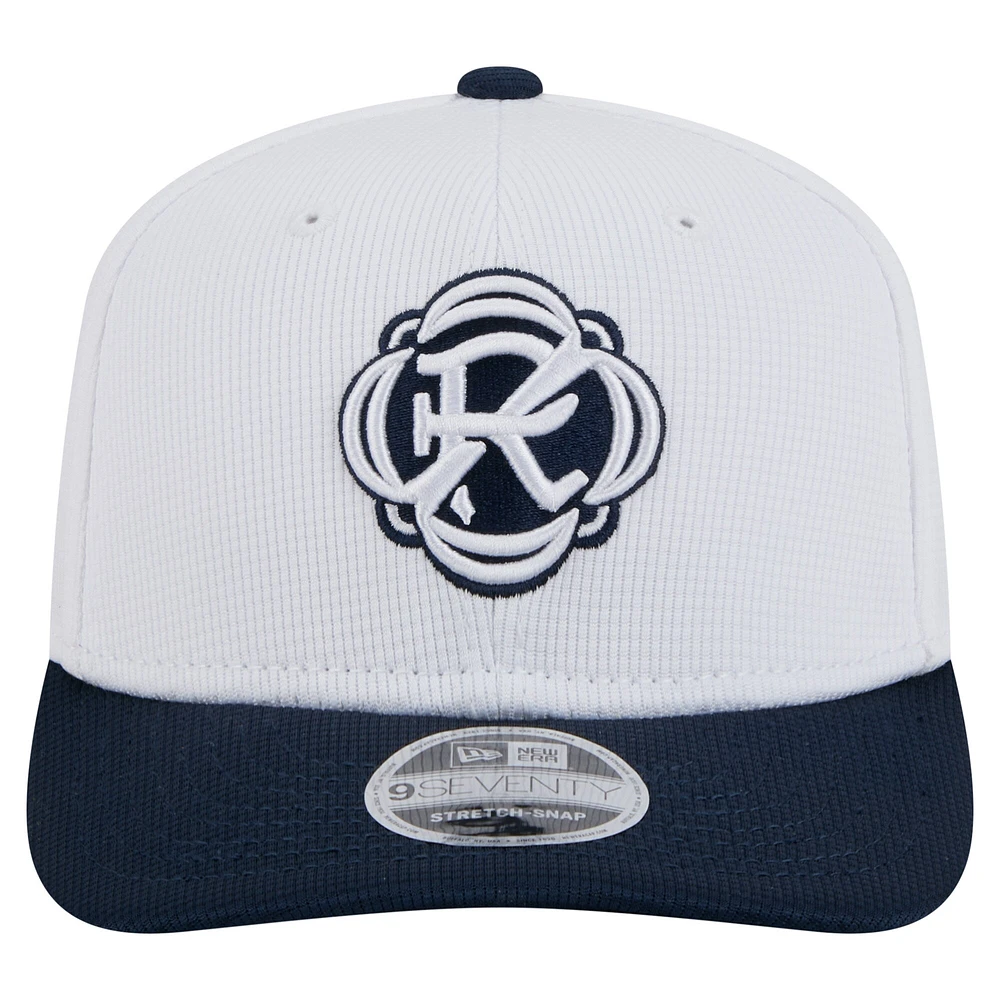 Men's New Era  White/Navy New England Revolution 2025 Jersey Hook 9SEVENTY Stretch-Snap Hat