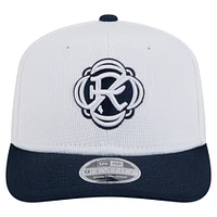 Men's New Era  White/Navy New England Revolution 2025 Jersey Hook 9SEVENTY Stretch-Snap Hat