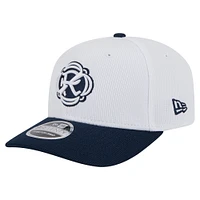 Men's New Era  White/Navy New England Revolution 2025 Jersey Hook 9SEVENTY Stretch-Snap Hat