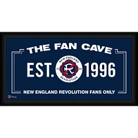 New England Revolution 10" x 20" Framed Fan Cave Collage