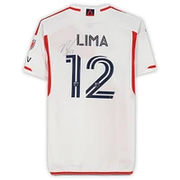 Maillot adidas blanc dédicacé par Nick Lima des New England Revolution, numéro 12, utilisé lors du match de la saison 2024 de la MLS - Taille M