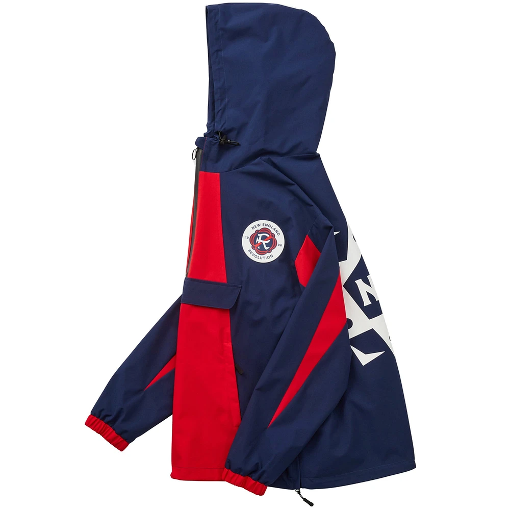 Veste anorak à demi-zip unisexe Live Breathe Futbol Navy New England Revolution Tekker