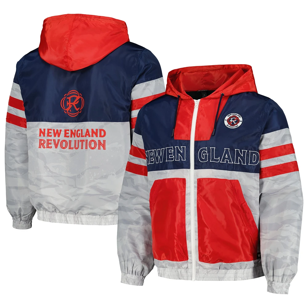 Unisex The Wild Collective Navy/Gray New England Revolution Track Full-Zip Jacket