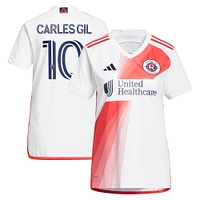 Women's adidas Carles Gil White New England Revolution 2023 Defiance Replica Jersey