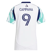 Women's adidas Leonardo Campana White New England Revolution 2025 Eastern Pine x Flag of Replica Player Jersey