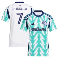 Women's adidas Tomás Chancalay White New England Revolution 2025 Eastern Pine x Flag of Replica Player Jersey