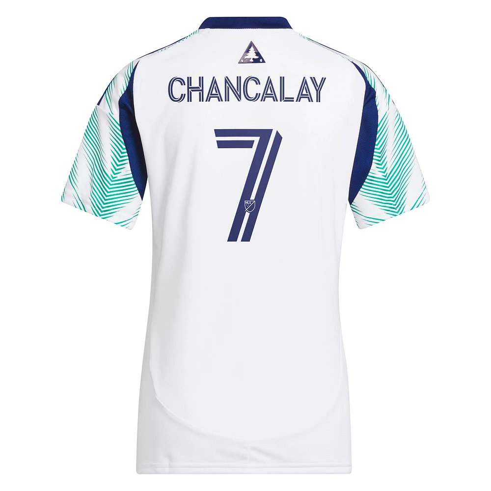 Women's adidas Tomás Chancalay White New England Revolution 2025 Eastern Pine x Flag of Replica Player Jersey