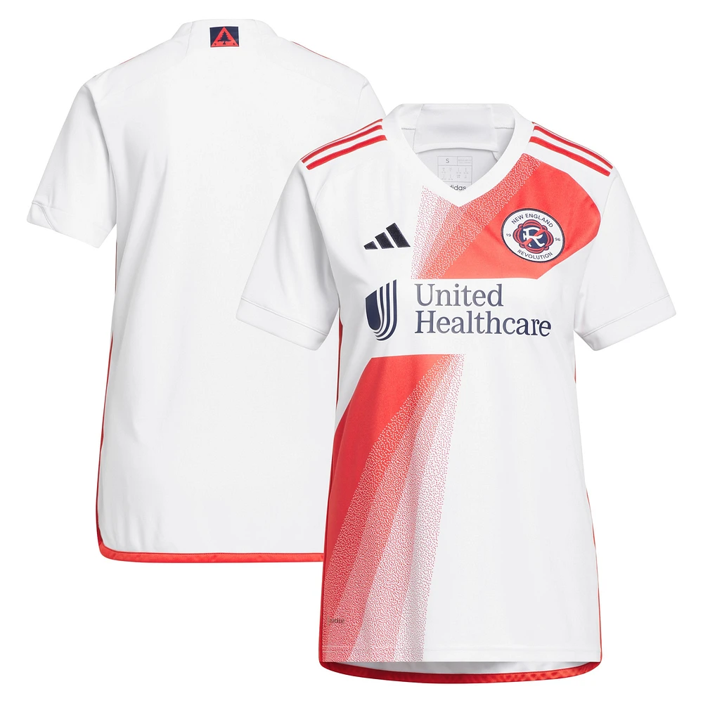 Women's adidas White New England Revolution 2023 Defiance Replica Jersey