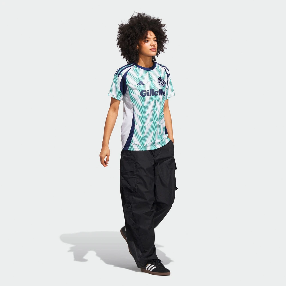 Women's adidas  White New England Revolution 2025 Eastern Pine x Flag of Replica Jersey
