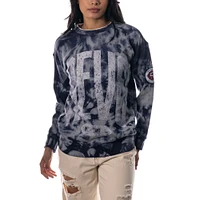 Women's The Wild Collective Navy New England Revolution Double Collar Pullover Sweatshirt