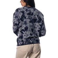 Sweat-shirt à double col The Wild Collective pour femmes, bleu marine, New England Revolution