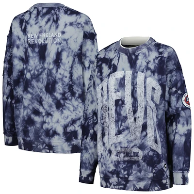 Sweat-shirt à double col The Wild Collective pour femmes, bleu marine, New England Revolution