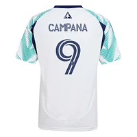 Maillot de joueur réplique Eastern White Pine x Flag of New England Revolution 2025 pour jeunes adidas Leonardo Campana Blanc