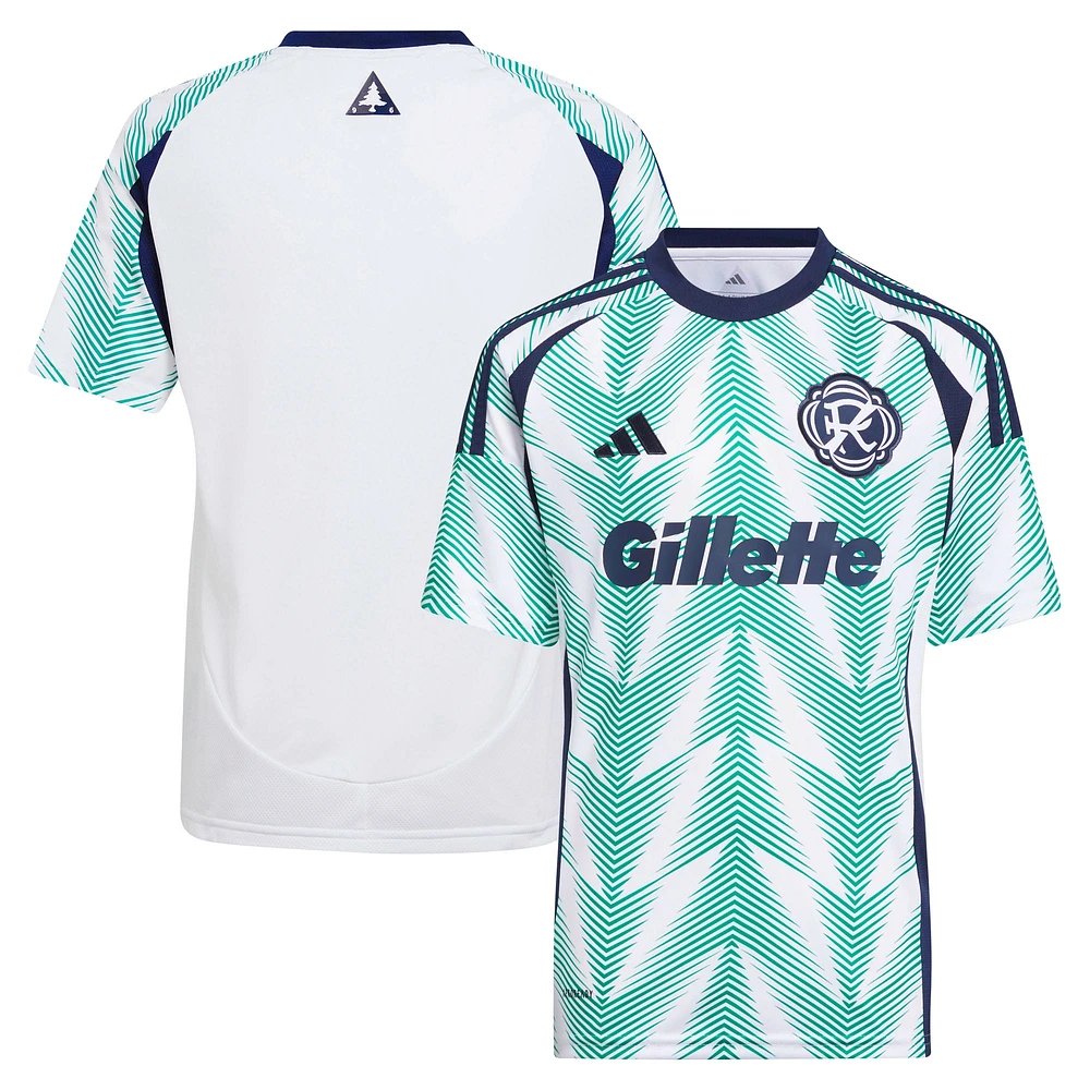 Youth adidas  White New England Revolution 2025 Eastern Pine x Flag of Replica Jersey