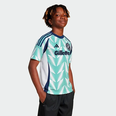 Youth adidas  White New England Revolution 2025 Eastern Pine x Flag of Replica Jersey