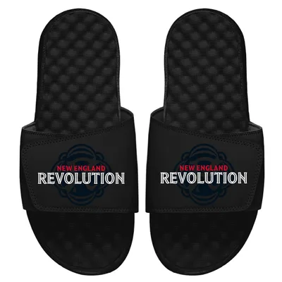 New England Revolution ISlide Youth Team Tonal Pop Slide Sandals - Black