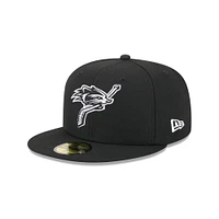 Casquette ajustée 59FIFTY New Era noire pour homme, thème Hampshire Fisher Cats