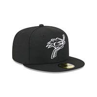 Casquette ajustée 59FIFTY New Era noire pour homme, thème Hampshire Fisher Cats