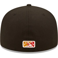 Men's New Era Black/Yellow Gatos Feroces De Hampshire Copa La Diversion 59FIFTY Fitted Hat
