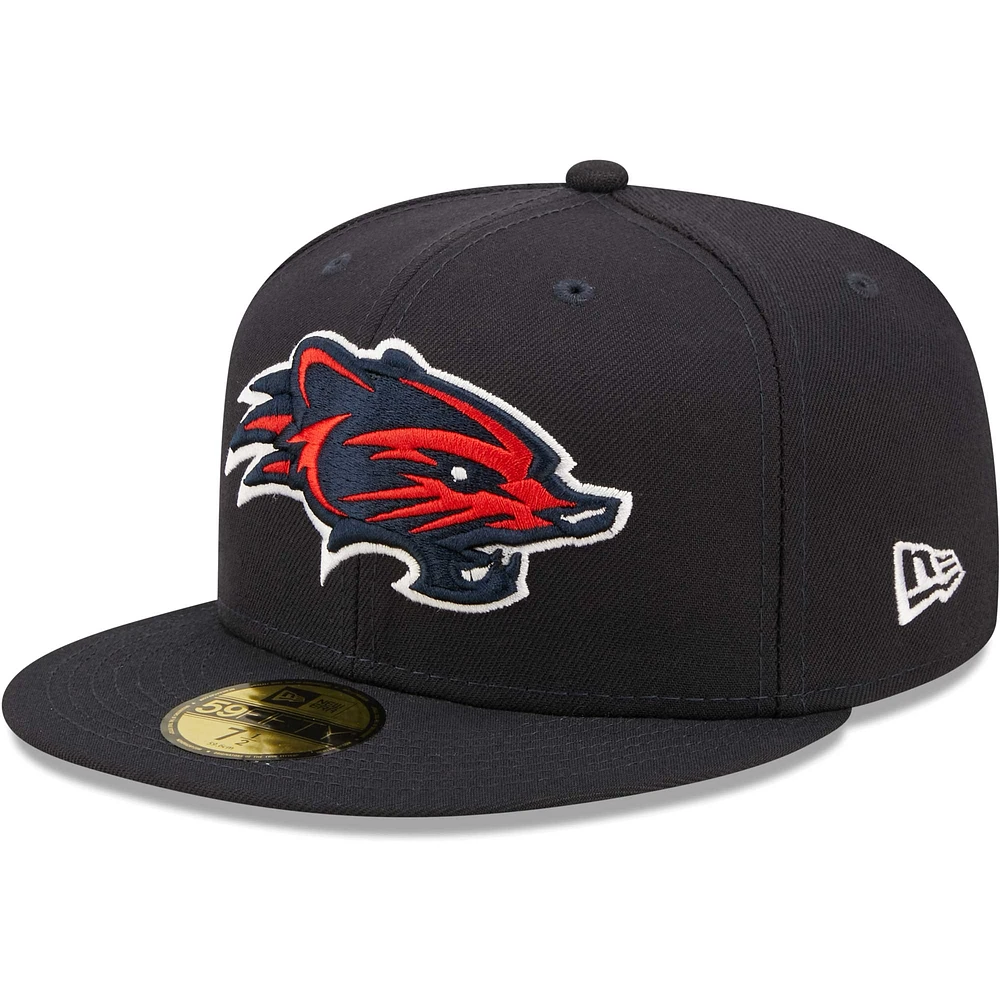 Casquette ajustée 59FIFTY New Hampshire Fisher Cats Game Authentic Collection pour homme Era bleu marine