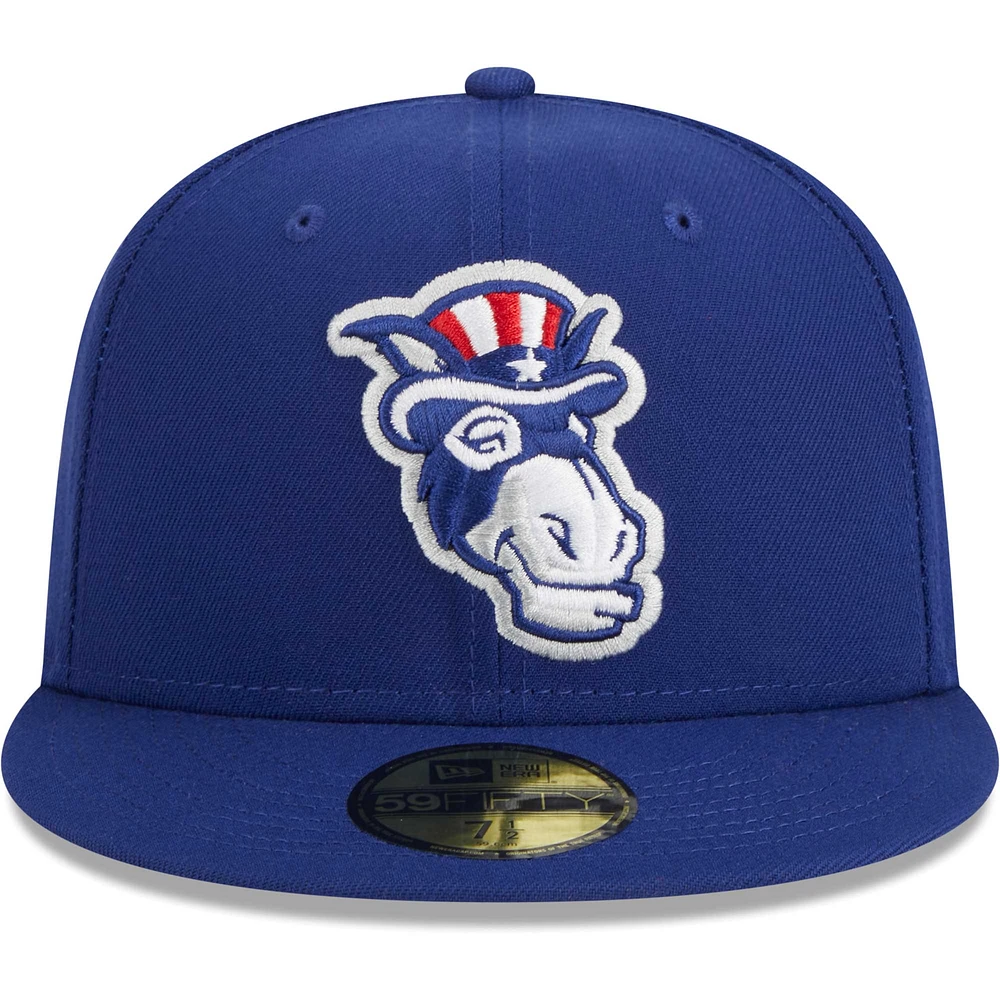 Men's New Era Navy Hampshire Fisher Cats Theme Nights Primaries  59FIFTY Fitted Hat