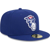 Casquette ajustée 59FIFTY New Hampshire Fisher Cats pour homme Era bleu marine avec soirées à thème Primaries