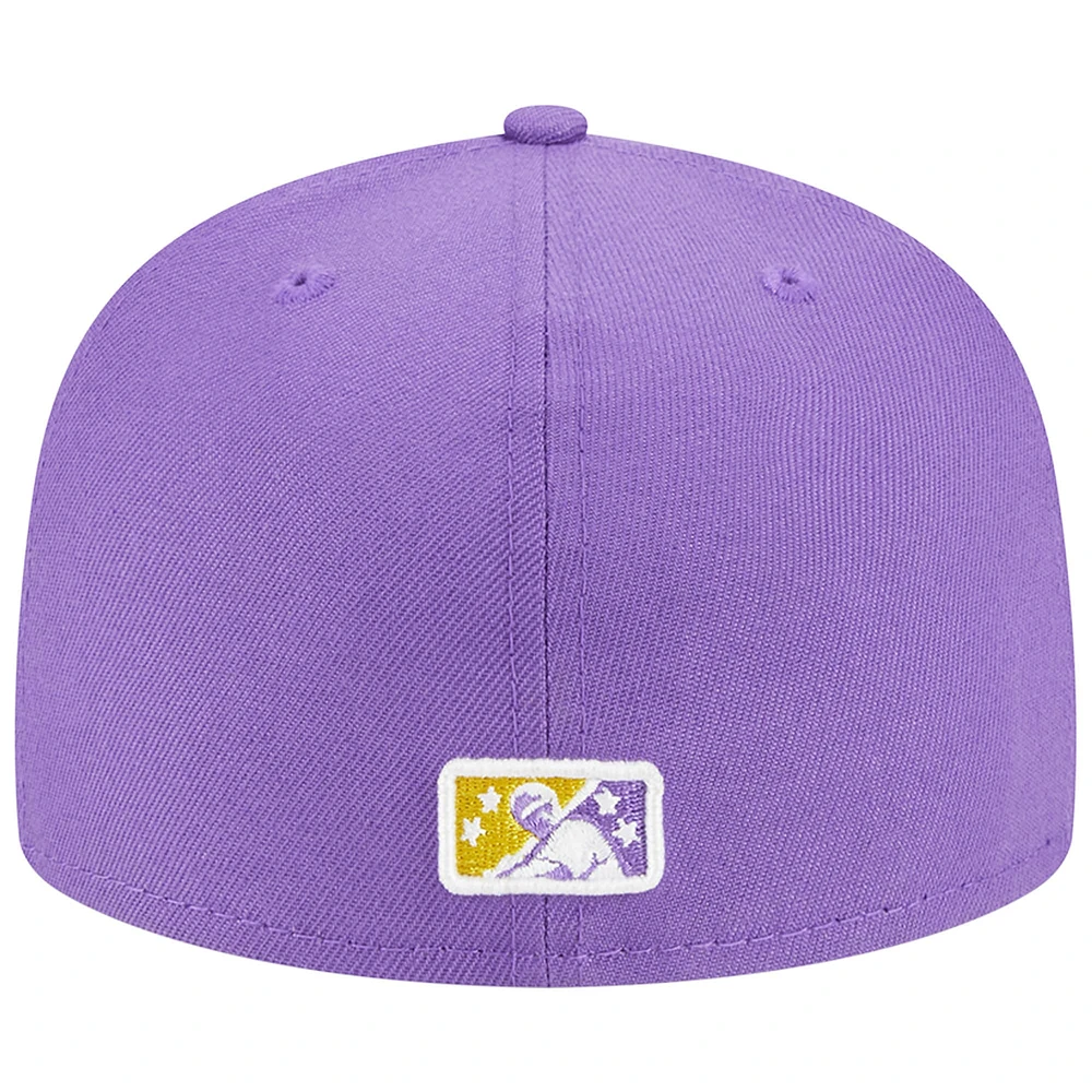Men's New Era Purple Hampshire Fisher Cats Theme Nights Primaries Uncle Sam 59FIFTY Fitted Hat