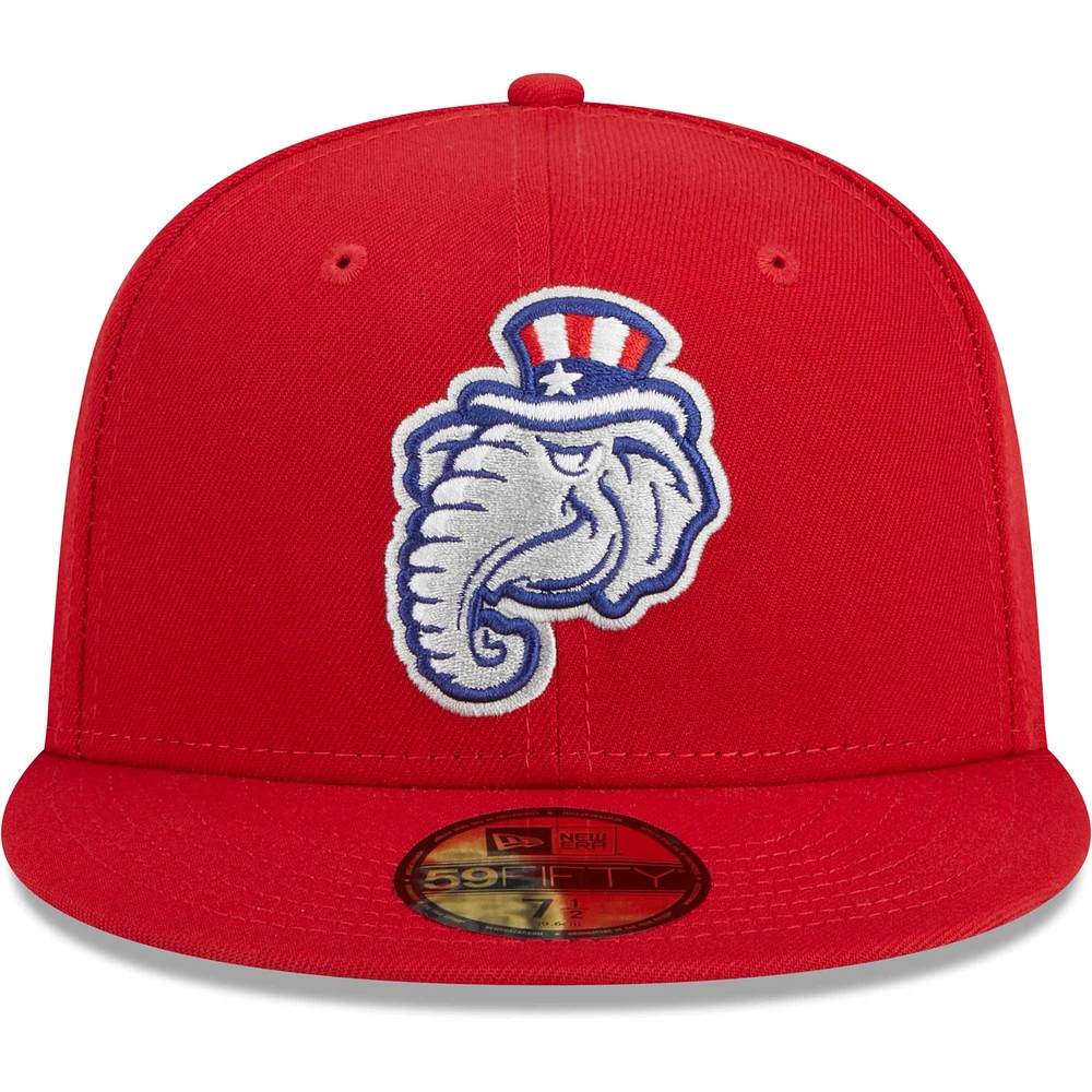 Men's New Era Red Hampshire Fisher Cats Theme Nights Primaries  59FIFTY Fitted Hat