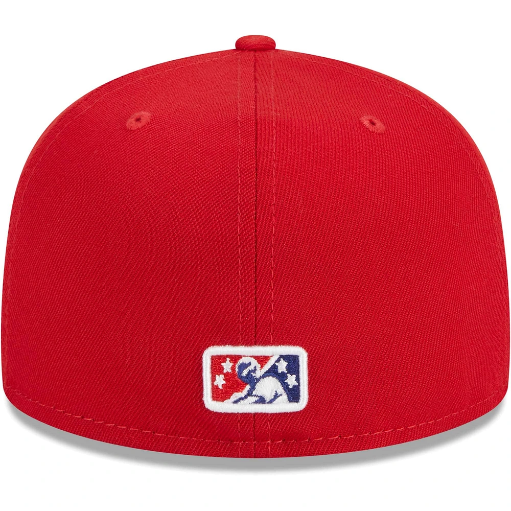 Men's New Era Red Hampshire Fisher Cats Theme Nights Primaries  59FIFTY Fitted Hat