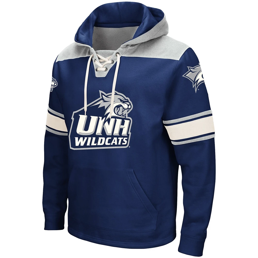 Sweat à capuche lacets Colosseum Navy New Hampshire Wildcats 2.0 pour hommes