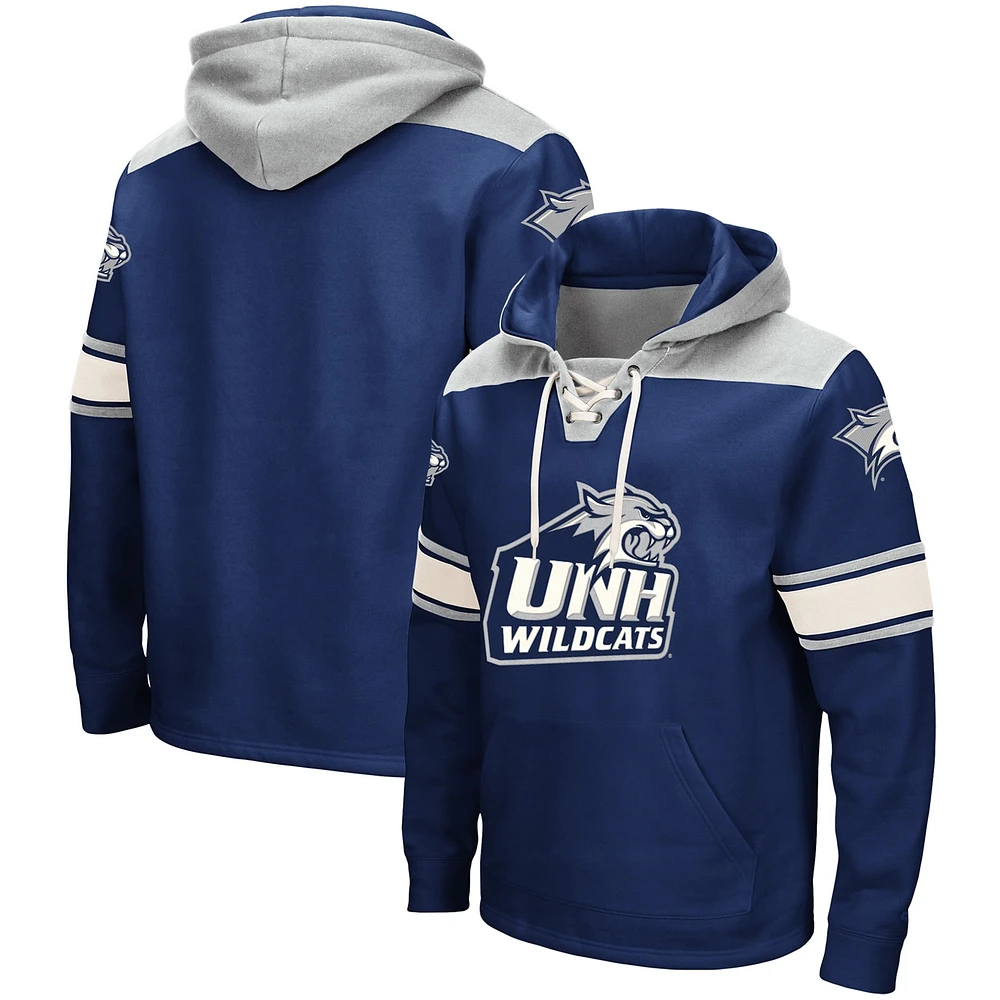 Sweat à capuche lacets Colosseum Navy New Hampshire Wildcats 2.0 pour hommes