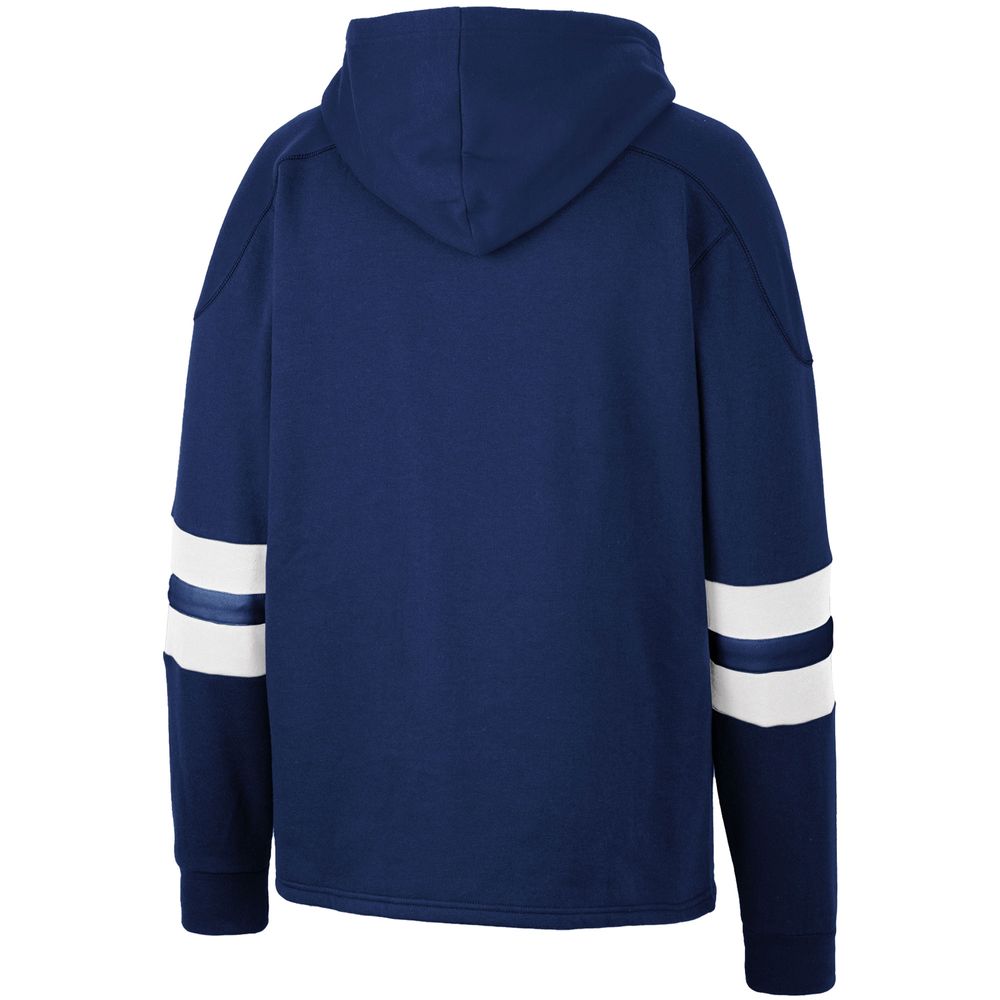 Men's Colosseum Navy New Hampshire Wildcats Lace-Up 4.0 Pullover Hoodie