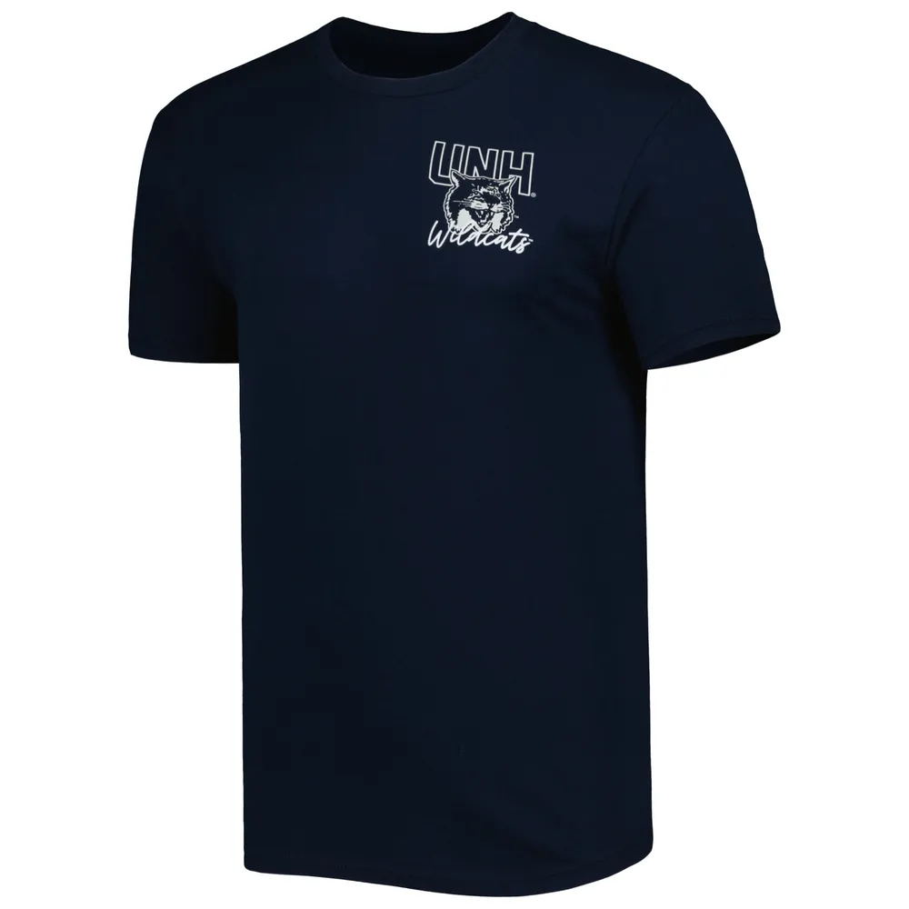 T-shirt bleu marine New Hampshire Wildcats à travers les années pour homme