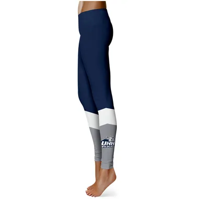 New Hampshire Wildcats Women's Plus Color Block Yoga Leggings - Navy