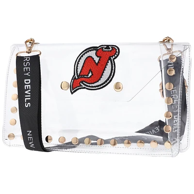 Cuce New Jersey Devils Crystal Clear Envelope Crossbody Bag