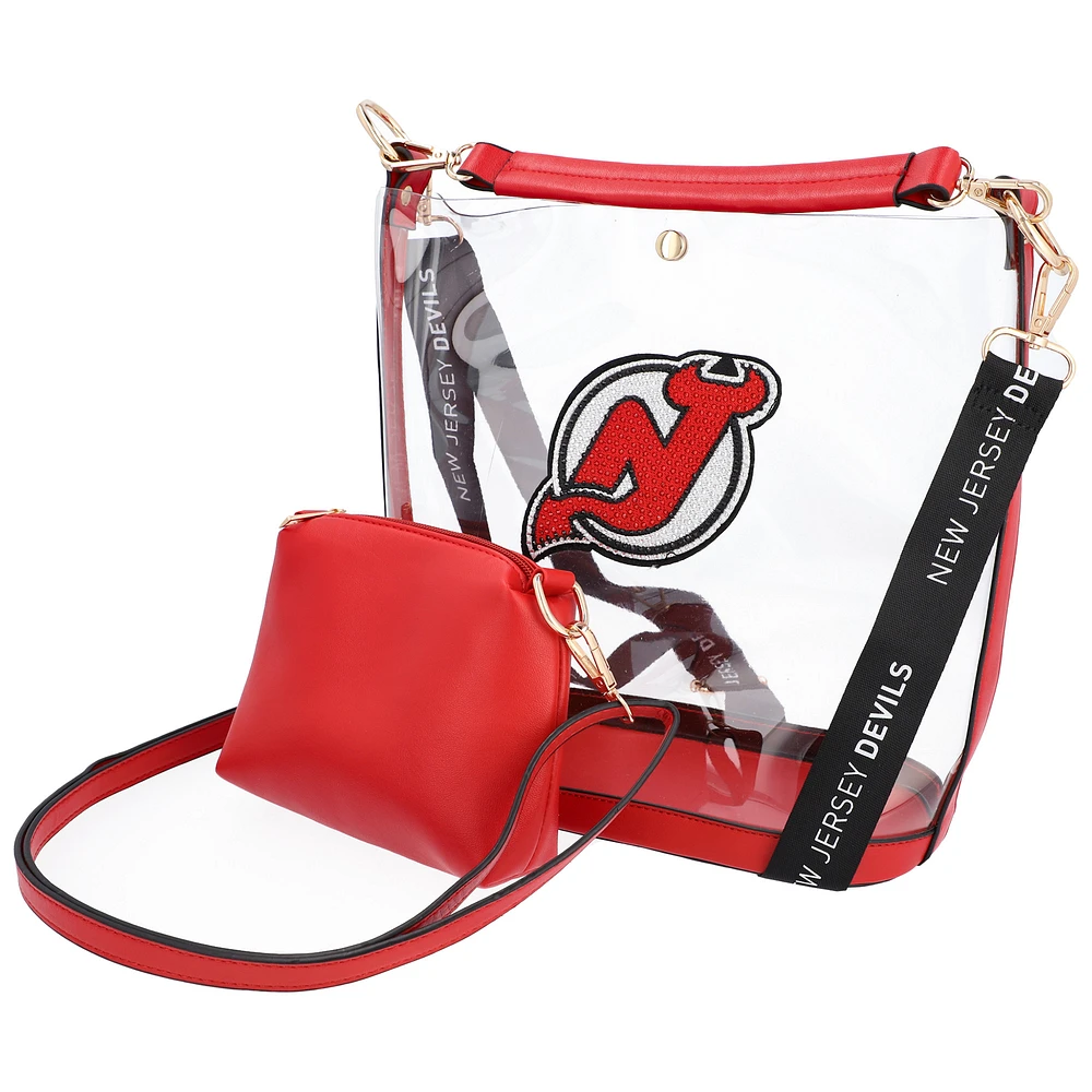 Cuce New Jersey Devils Rhinestone Clear Purse