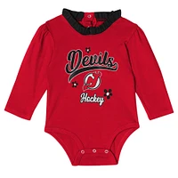 Girls Infant Red New Jersey Devils Rink Queen Long Sleeve 3-Piece Set