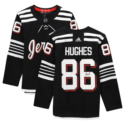 New Jersey Devils Jack Hughes Official Red Adidas Authentic Youth Home NHL  Hockey Jersey
