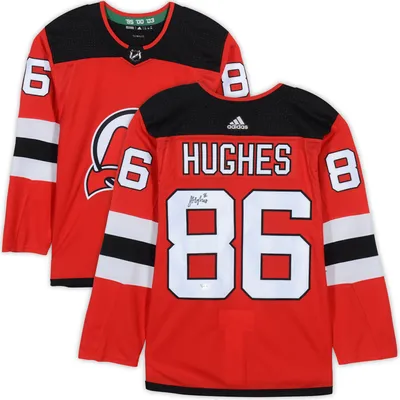 New Jersey Devils Jack Hughes Official White Fanatics Branded