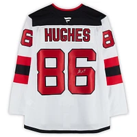 Jack Hughes New Jersey Devils Autographed White Fanatics Premium Jersey