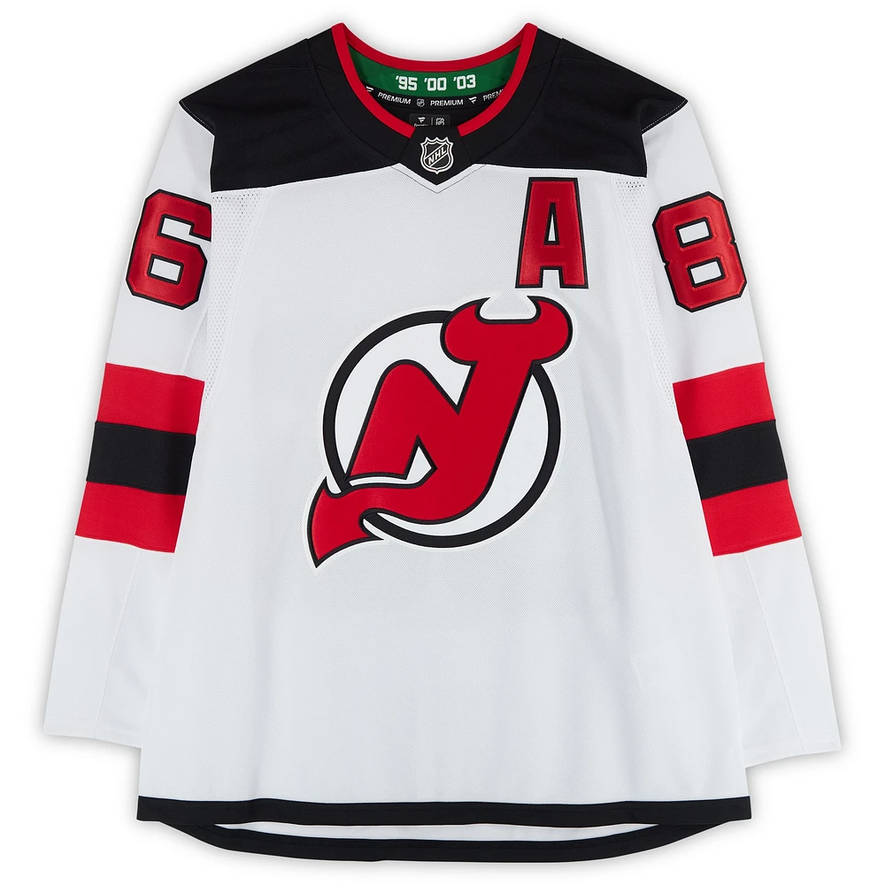 Jack Hughes New Jersey Devils Autographed White Fanatics Premium Jersey