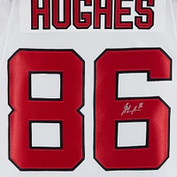 Jack Hughes New Jersey Devils Autographed White Fanatics Premium Jersey