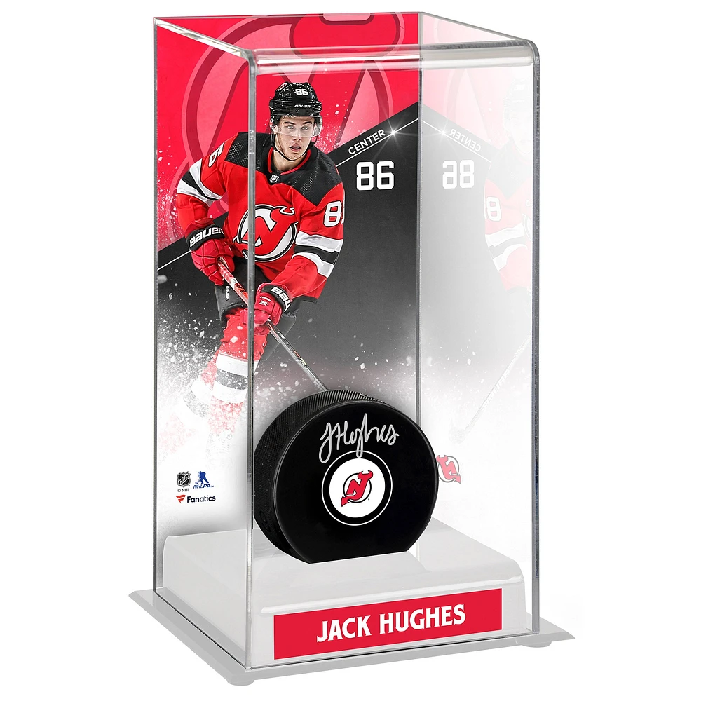 Jack Hughes New Jersey Devils Deluxe Tall Hockey Puck Case
