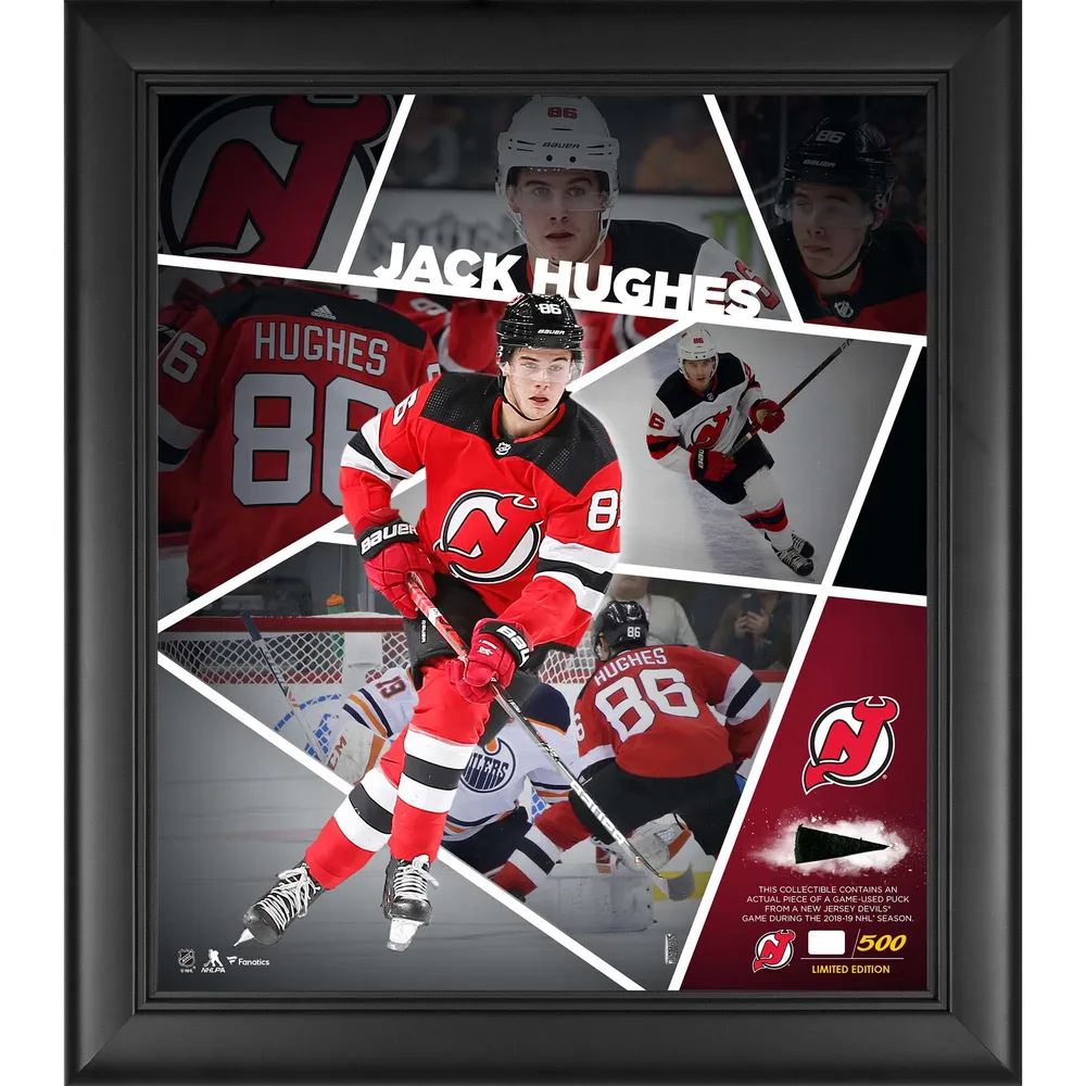 Men's Fanatics Branded Jack Hughes Red New Jersey Devils Home