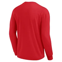 T-shirt à manches longues pour hommes Fanatics Red New Jersey Devils