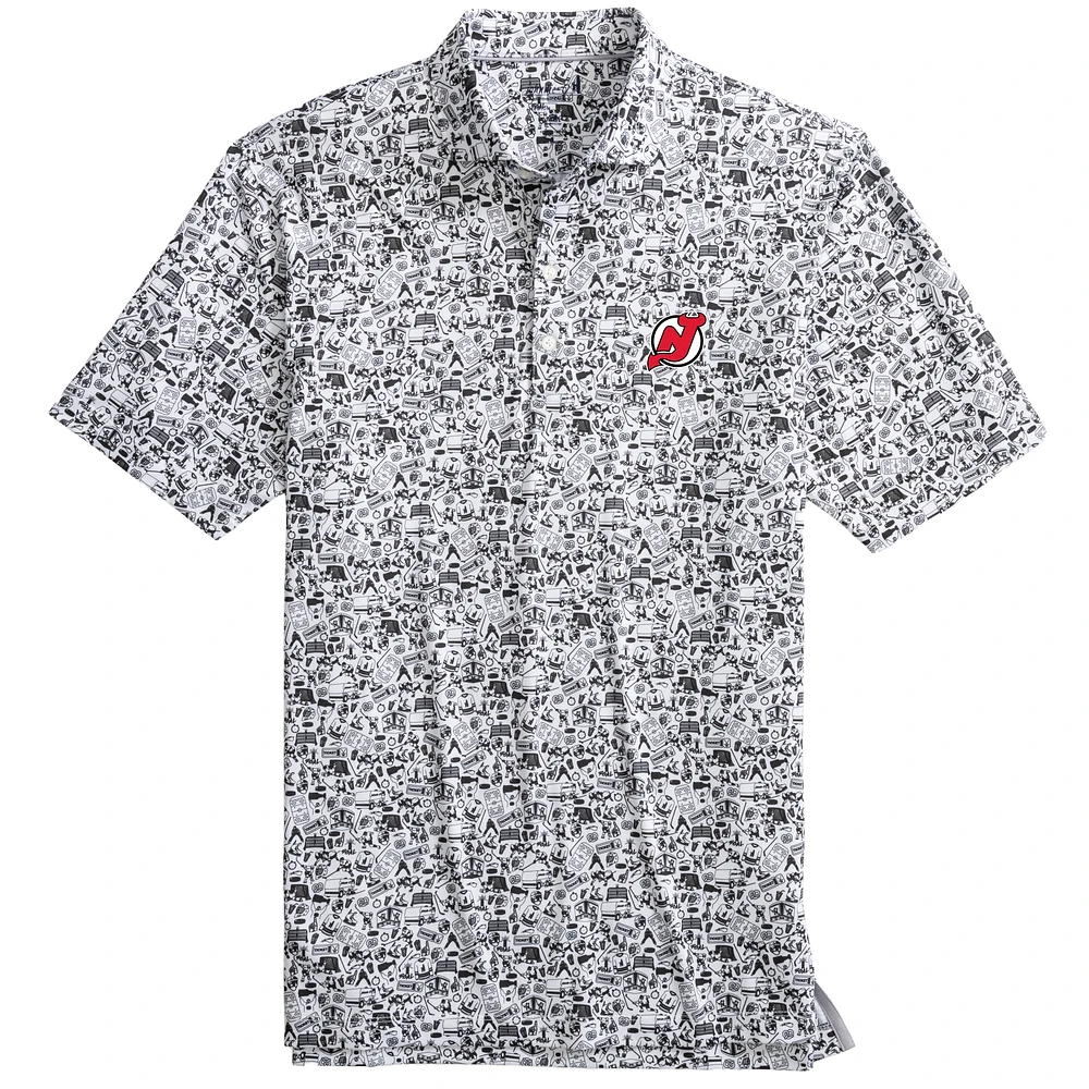 Men's johnnie-O  Black/White New Jersey Devils Slapshot Polo