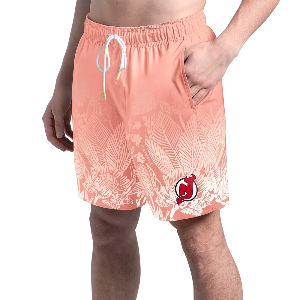 Men's Margaritaville Pink New Jersey Devils Lagoon Fiesta Swim Short